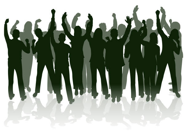 business celebration Drawn of vector business celebration sign. This file of transparent and created by illustrator CS6. factory worker silhouette stock illustrations