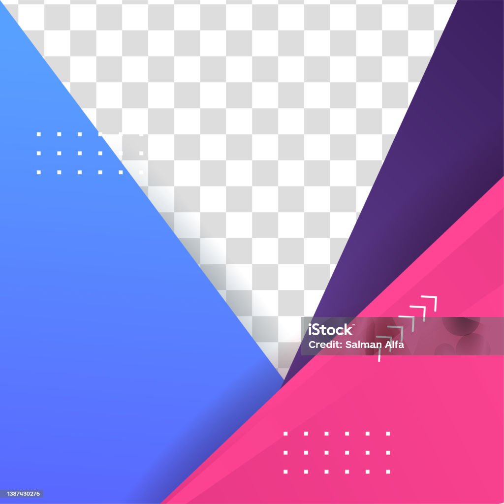 Triangle Design Post Gradient Triangle Blue Pink Colorful Sale Post Design Template ...