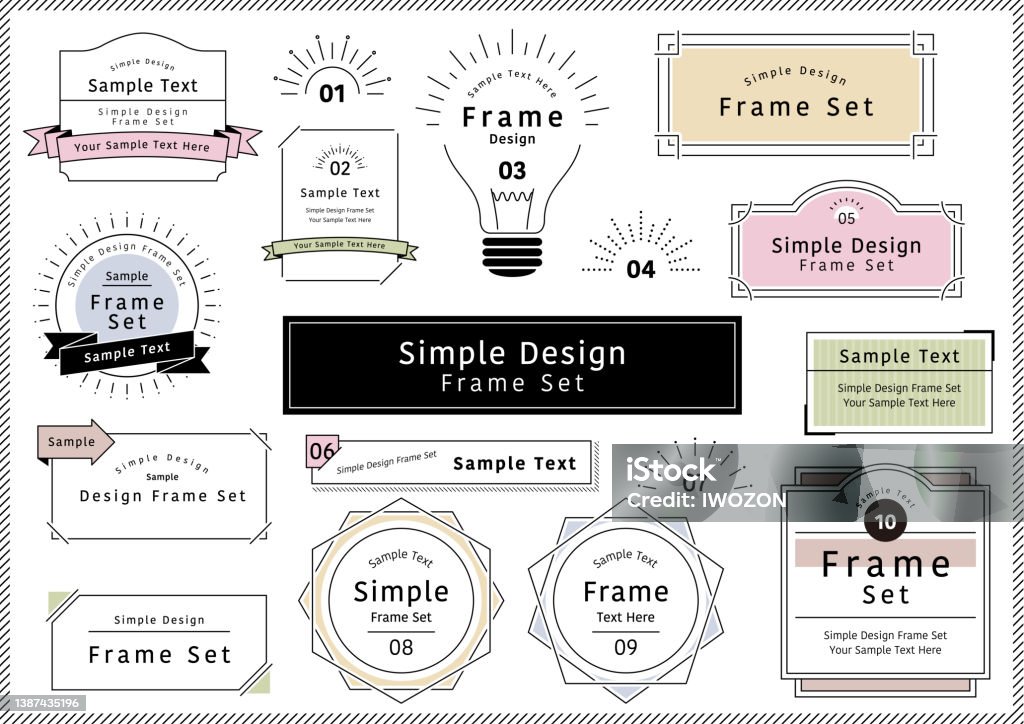 Simple Frame For Program Design Simple Design Frame Set Stock Illustration - Download Image Now ...
