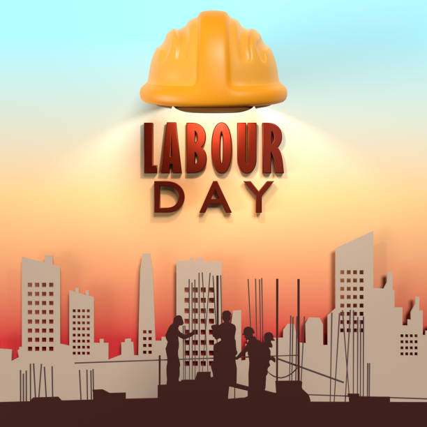 istock Labor Day Message for  May 1st International Labor Day For Workers Illustration Poster 1387442370