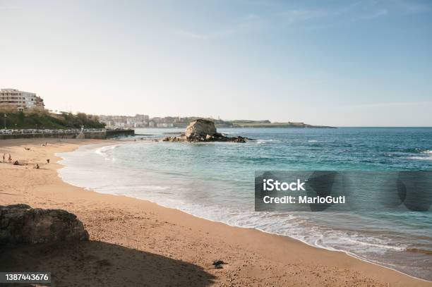 Camello Beach In Santander Spain Stock Photo - Download Image Now - Beach, Cantabria, Coastline
