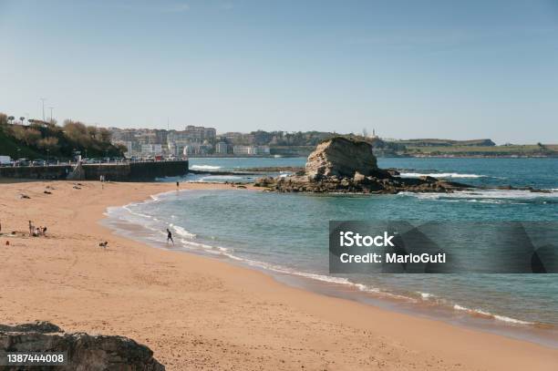 Camello Beach In Santander Spain Stock Photo - Download Image Now - Beach, Cantabria, Coastline
