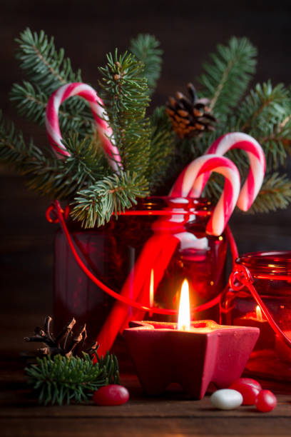 istock christmas decoration with candles and decorations 1387445632