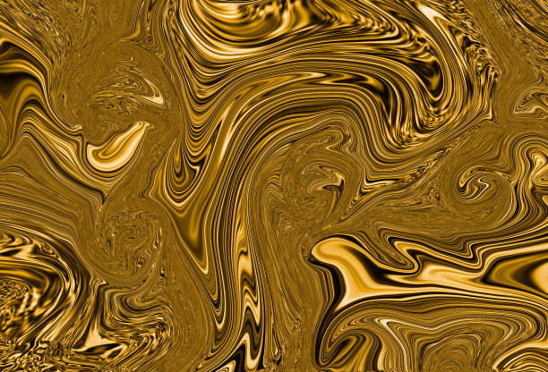 istock Precious metal flow image. Marble abstract background digital illustration. Liquid gold surface artwork. 3d illustration 1387448988