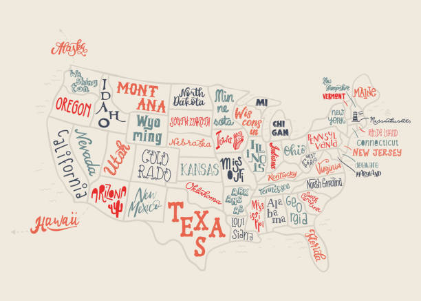 istock Fun hand written USA design, cute doodle letters template, great for cards, textiles, banners, wallpapers, 4th of July - vector design 1387467871