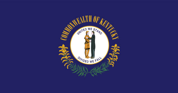 illustrations, cliparts, dessins animés et icônes de drapeau de l’état du kentucky. - virginie état des états unis