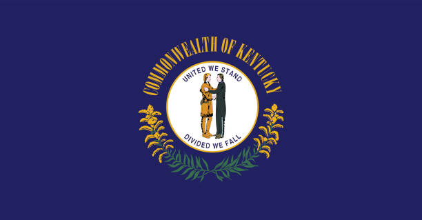 ilustrações, clipart, desenhos animados e ícones de bandeira do estado de kentucky. - virgínia estado dos eua