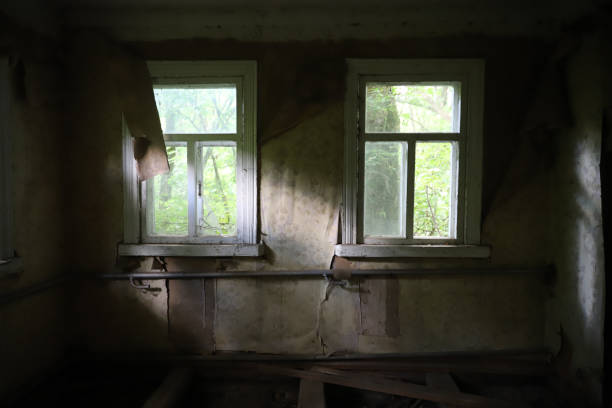 istock Building in Chernobyl Exclusion Zone, Ukraine 1387477751