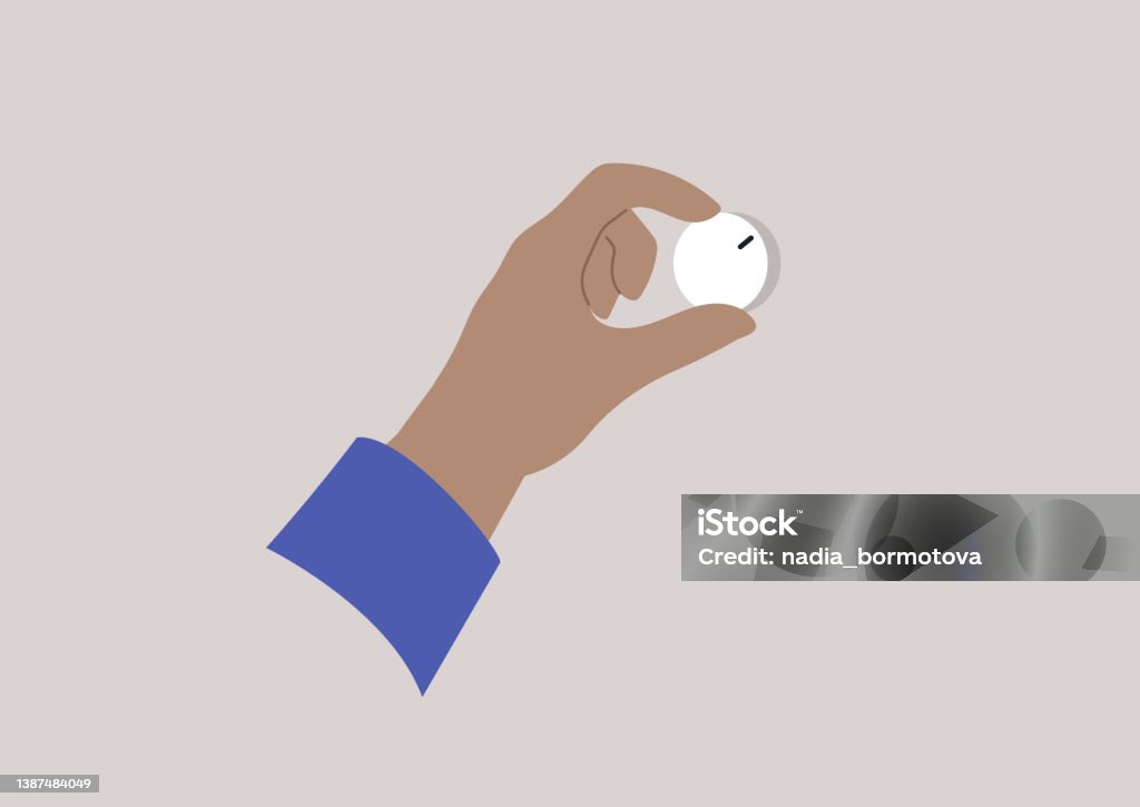 Turn Volume Hand A Hand Turning A Volume Tuner On A Control Panel Stock Illustration ...