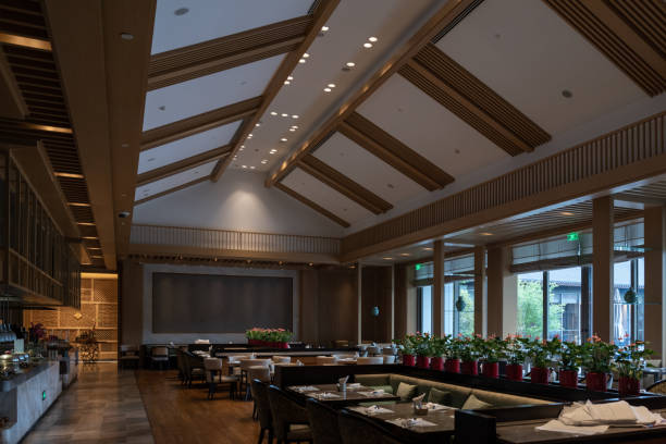 istock Restaurant interior, part of hotel 1387494733