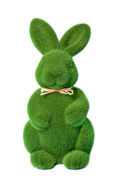 toy green easter bunny - easter remote blue cute imagens e fotografias de stock