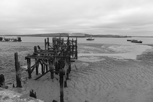 Ruined Pier, River Thames, London