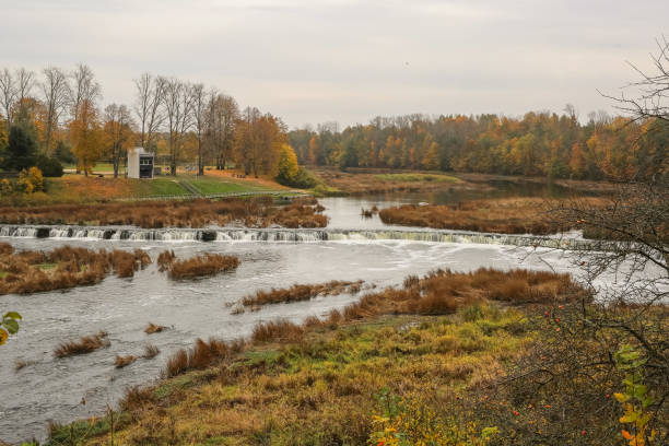 Waterfall Venta Rapid on the river Venta in the town Kuldiga
