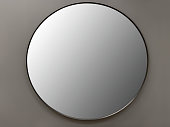 Mirror hanging on the wall (Frame with Clipping Path)