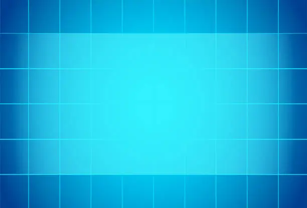 Vector illustration of Modern blue abstract grid background
