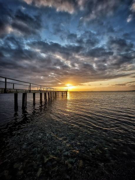 istock Yellow sunset over the sea 02 1387515194