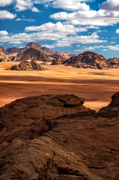 istock Extraordinary mountain desert landscape, Wadi Rum Protected Area, Jordan. 1387520826