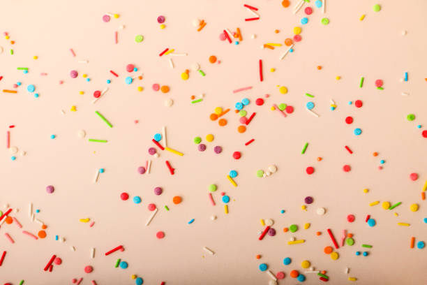 istock Colorful abstract background.Easter concept.Vivid pastry topping on the pastel backdrop. 1387521672