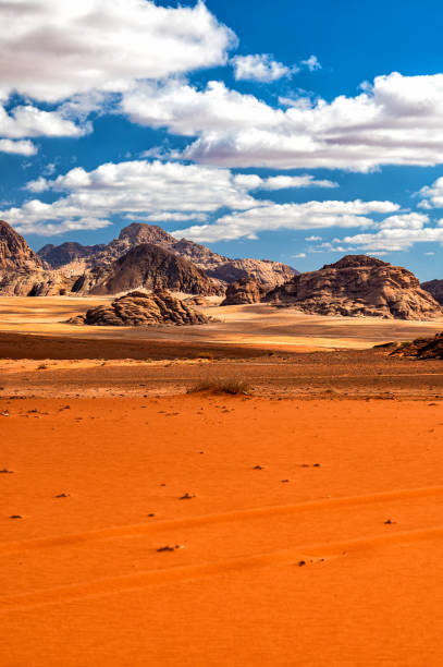 istock Extraordinary mountain desert landscape, Wadi Rum Protected Area, Jordan. 1387522175