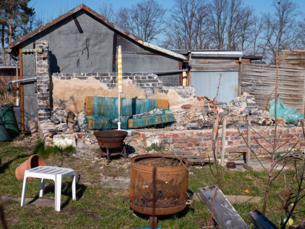 istock Demolition of an old gazebo 1387525094