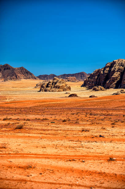 istock Extraordinary mountain desert landscape, Wadi Rum Protected Area, Jordan. 1387526712