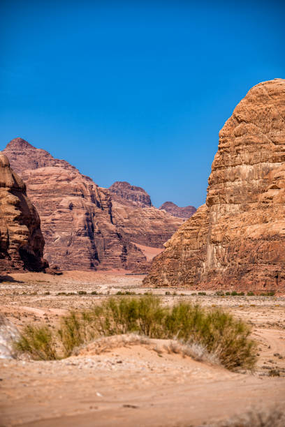 istock Extraordinary mountain desert landscape, Wadi Rum Protected Area, Jordan. 1387529697
