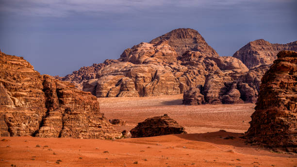 istock Extraordinary mountain desert landscape, Wadi Rum Protected Area, Jordan. 1387534158