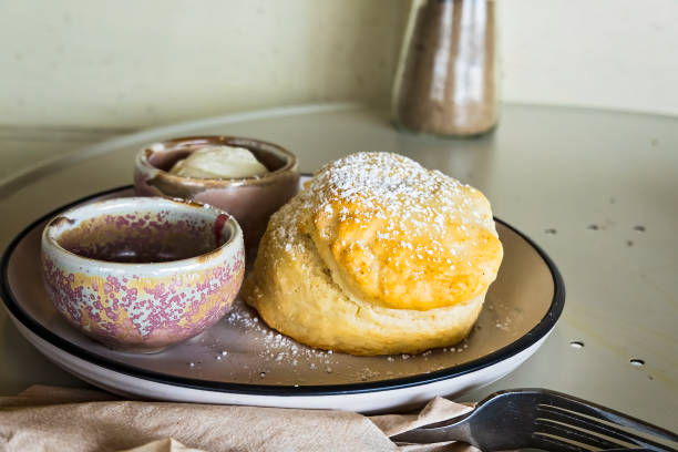 istock A Morning Tea Of Scone, Jam And Cream 1387537946