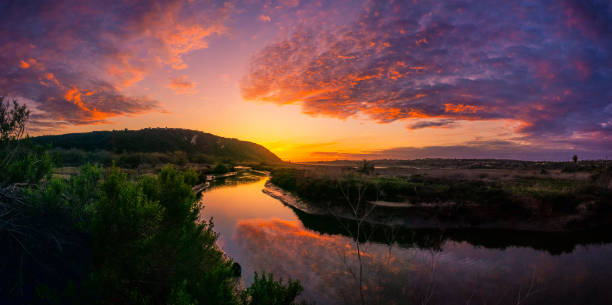 Creek Wetlands at Sunset