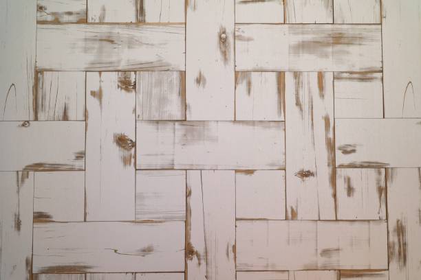 istock Aged retro wood grain texture background material 1387542558