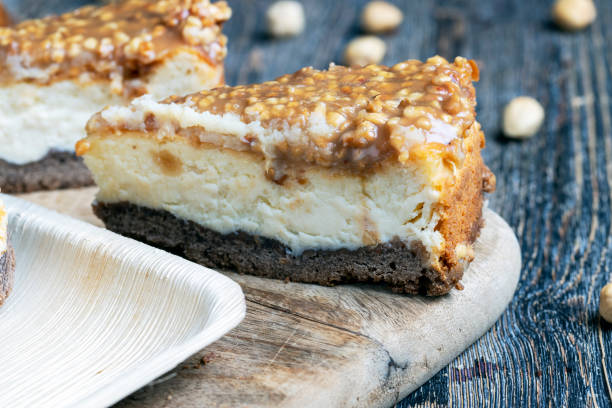 istock sweet and delicious cake with nuts and caramel 1387543393