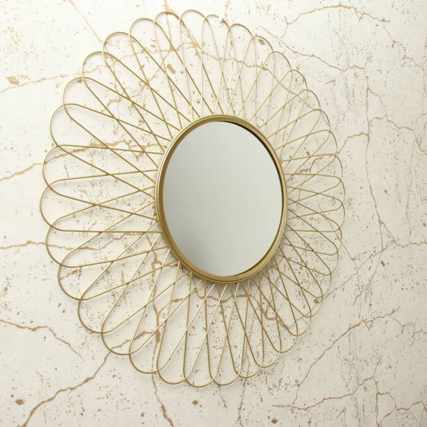 istock Wall round design mirror, modern interior decoration 1387550415