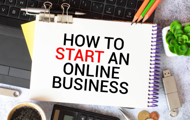istock Start Your Own Website, Business concept. White office desk. 1387553459