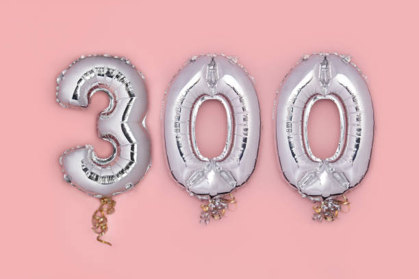 balloon bunting pour célébrer joyeux 300e anniversaire - 300 photos et images de collection