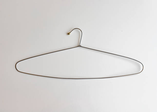 istock Stainless steel hanger on white background 1387565742