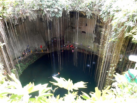 Mayan Cenote seen from above