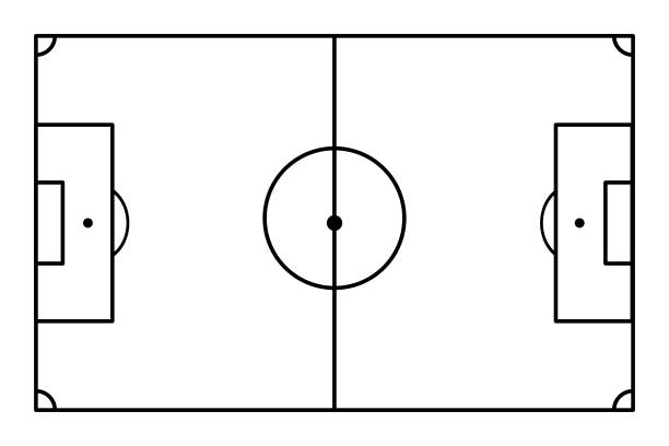 ilustraciones, imágenes clip art, dibujos animados e iconos de stock de campo de fútbol, fondo de campo de fútbol. - terreno fenómeno natural