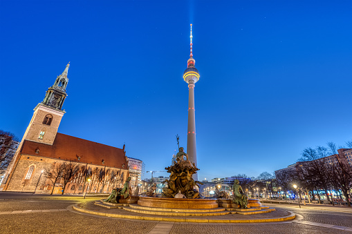 The famous Alexanderplatz at dawn