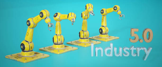 istock 3d illustration. robotic arm . Industrial robot manipulator. Modern industrial technology or industry 5.0 . 1387592053