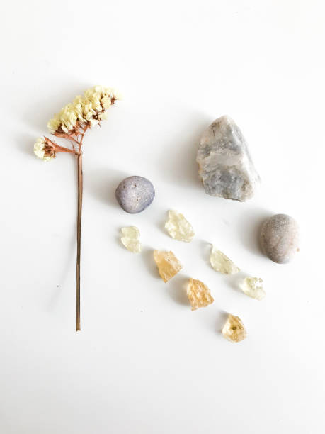 istock Abstract religious background, crystals and aromatic resins on a white background 1387592835