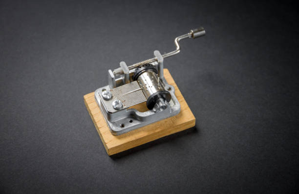 istock Traditional music box isolated on black 1387604742