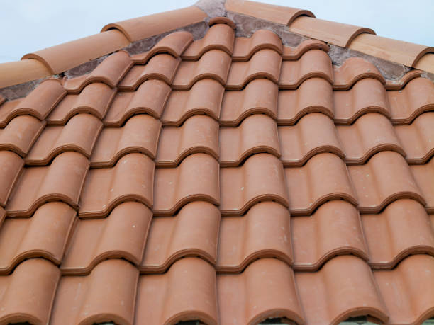 istock Roof tiles close-up 1387605434
