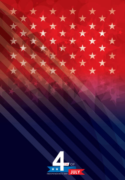 애국심 배경기술 - star shape striped american flag american culture stock illustrations