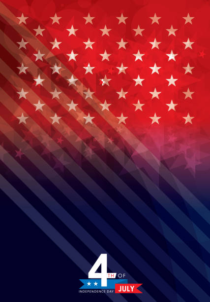 tło patriotyzmu - patriotism fourth of july striped american flag stock illustrations