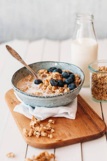 istock Granola with blueberries in a bowl 1387613156