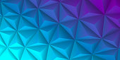 istock Abstract geometric texture - Low Poly Background - Polygonal mosaic - Blue gradient 1387614293