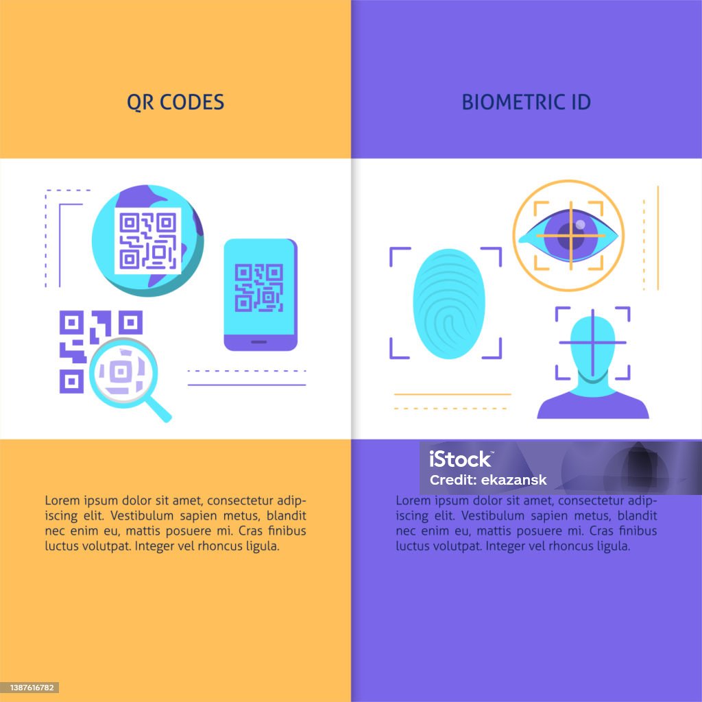 Digital Identification Background Digital Identification Concept Banners Template Stock Illustration ...