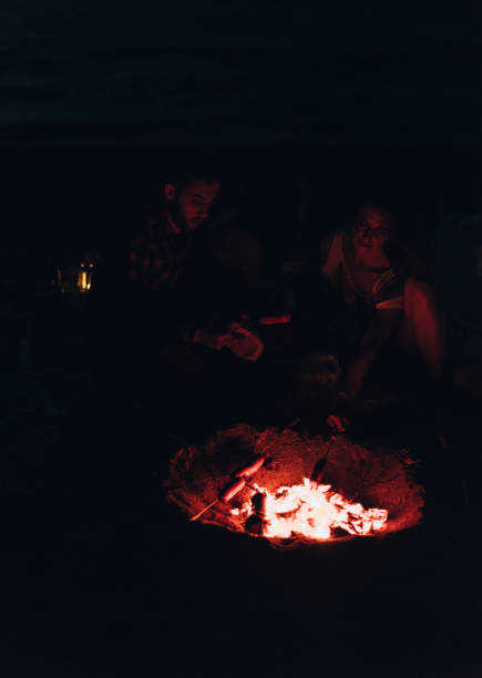 istock Grilled sausages over the fire. Evening with friends 1387619297