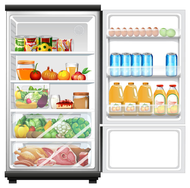 istock Refrigerator with lots of food 1387627918