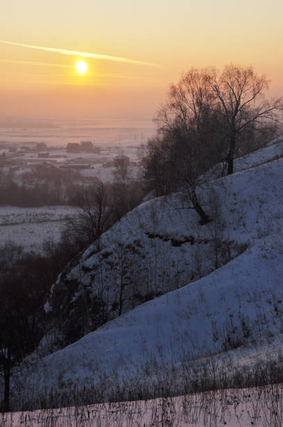 istock Frosty sunset on Spasskaya Mountain 1387629360